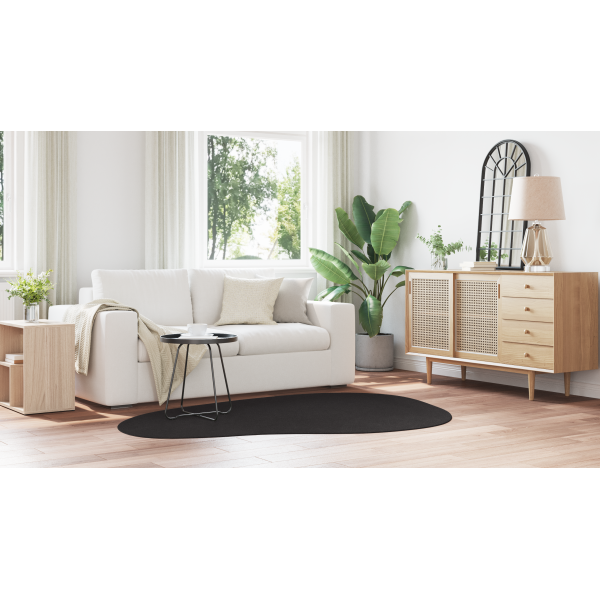 vidaxl Alfombra HUARTE Pelo Corto Suave y Lavable Negra 140x200 cm M 4