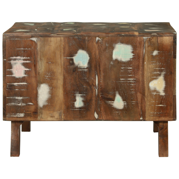 Mesa de Café 50x50x35 cm Madeira Sólida Recuperada M 4