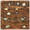 Mesa de Café 50x50x35 cm Madeira Sólida Recuperada 5
