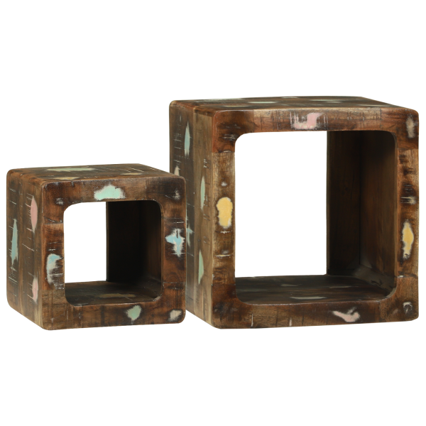 Unidad de TV 36x36x30 cm Madera Maciza Reciclada M 2