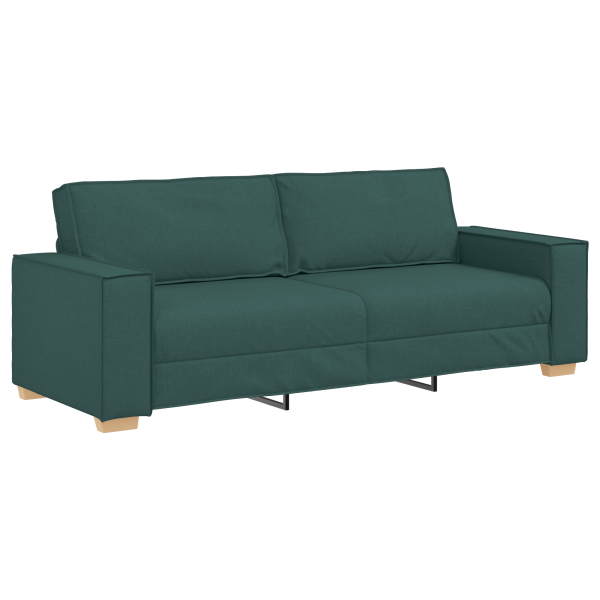 Sofá de 3 plazas tela verde oscuro 180 cm M 2