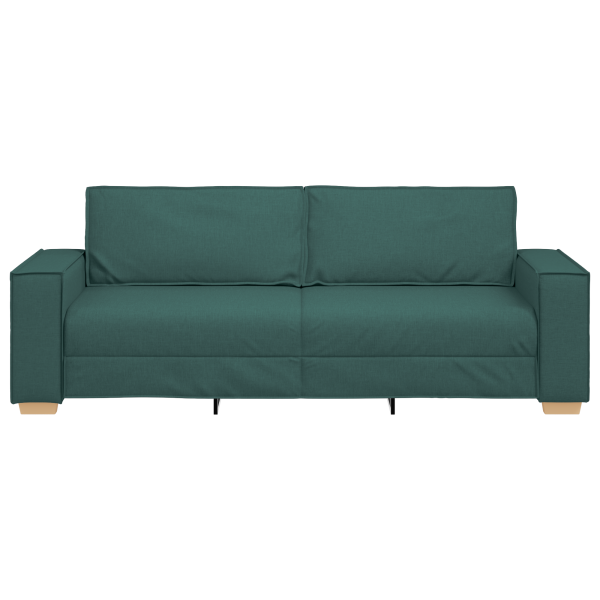 Sofá de 3 plazas tela verde oscuro 180 cm M 4