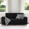 Sofá Loveseat  Negro de Cuero Sintético 140 cm 5