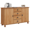 Sideboard ASKIM 133.5x40x79 cm Madera maciza de Pino 3