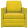 Sofá Cama para Chão 2 em 1 Amarelo Escuro 74x77x81 cm Veludo 5