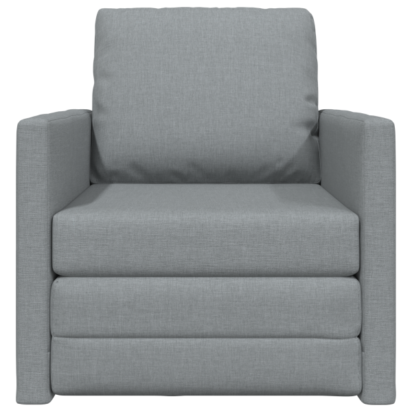 Sofá-cama de Chão 2 em 1 Cinza-claro 74x77x81 cm Tecido M 3