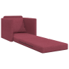 Sofá-Cama 2-em-1 Vermelho Vinho 74x77x81 cm Tecido 4