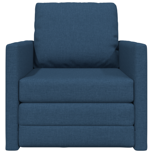Sofá cama 2 en 1 Azul 74x77x81 cm Tela M 5