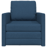 Sofá Cama 2 em 1 Azul 74x77x81 cm Tecido 5