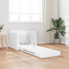 Sofá Cama de Piso 2 en 1 Blanco 74x77x81 cm Cuero Sintético 3