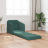 Sofá-Cama 2 em 1 Verde Escuro 65x80x83 cm de Veludo 3