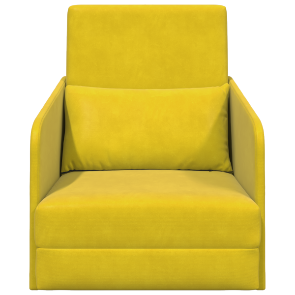 Sofá Cama 2-en-1 Amarillo 65x80x83 cm de Terciopelo M 5