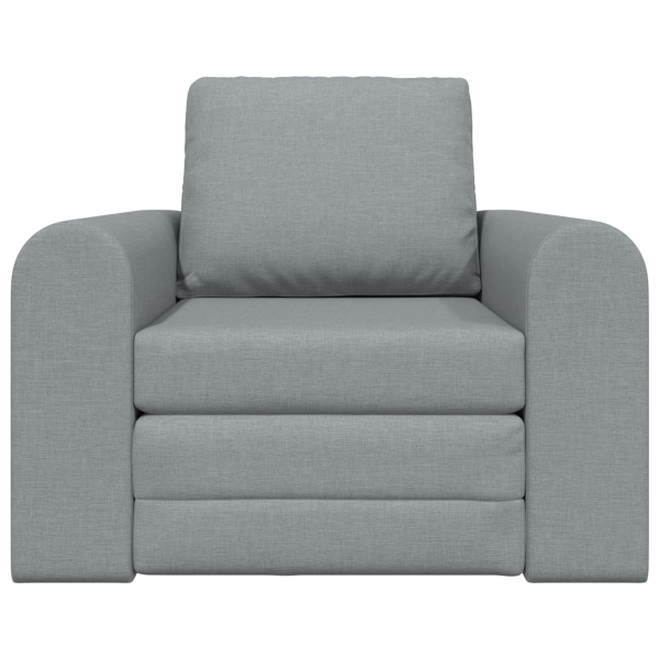 Sofá-Cama 2-en-1 Gris Claro 98x71x83 cm Tela M 5