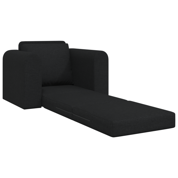 Sofá Cama 2-em-1 Preto 98x71x83 cm Tecido M 4