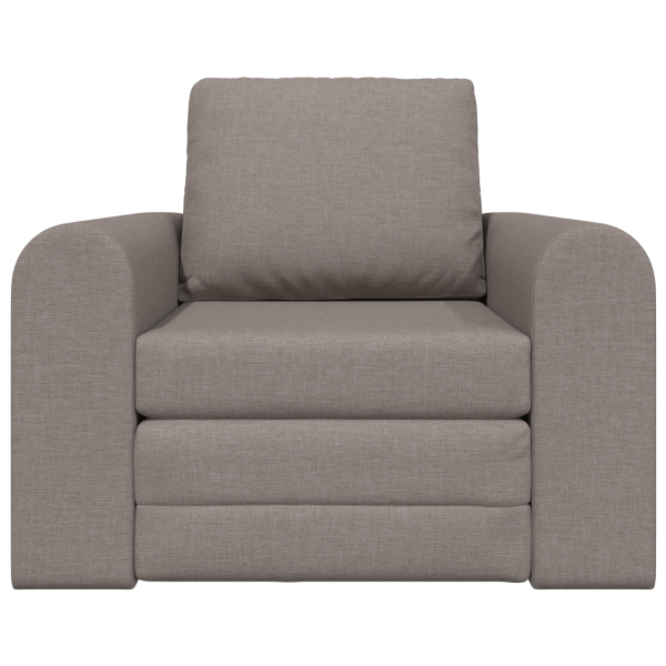 Sofá Cama de Piso 2-em-1 Taupe 98x71x83 cm Tecido M 5