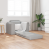 Sofá-Cama de Chão 2-em-1 Cinzento Nuvem 98x71x83 cm Tecido 3
