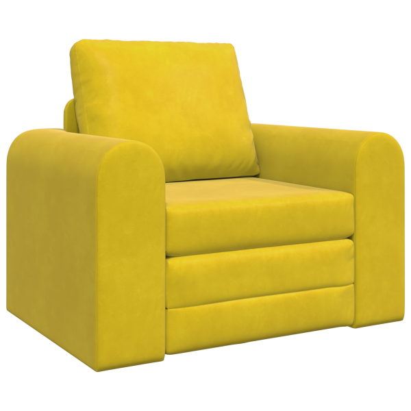Sofá cama 2 en 1 amarillo 98x71x83 cm terciopelo M 2