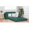 Sofá Cama 2 en 1 Verde Oscuro 148x71x83 cm de Tela 4