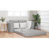 Sofá-Cama de Chão 2-em-1 Cinzento Nublado 148x71x83 cm Tecido 4