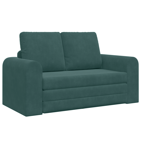 Sofá Cama 2 em 1 Verde Escuro 148x71x83 cm em Veludo M 2
