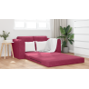Sofá cama de piso 2 en 1 Borgoña 148x71x83 cm Velour 4
