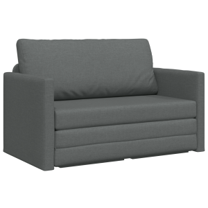 Sofá-cama de chão 2-em-1 cinza escuro 124x71x78 cm Tecido H