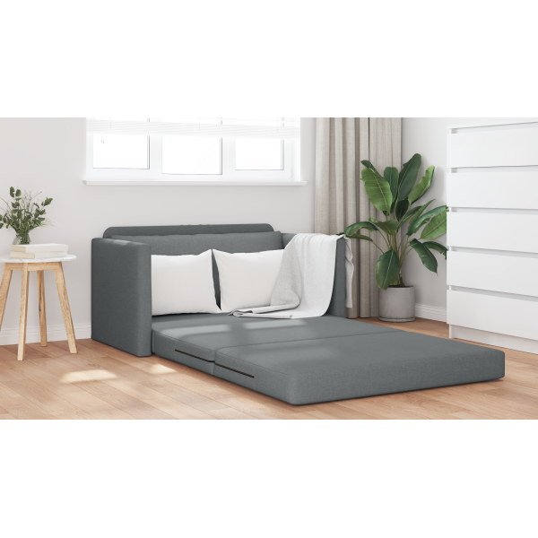 Sofá Cama 2 en 1 Gris Oscuro 124x71x78 cm Tejido M 4