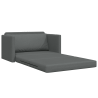 Sofá-cama de chão 2-em-1 cinza escuro 124x71x78 cm Tecido 5