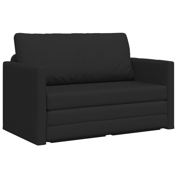 Sofá-Camas para Piso 2 em 1 Preto 124x71x78 cm Tecido M 2