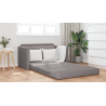 Sofá cama 2-en-1 Taupe 124x71x78 cm Tela 4