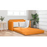 Sofá Cama de Chão 2-em-1 Amarelo Escuro 124x71x78 cm Tecido 4