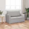 Sofá Cama de Chão 2-em-1 Cinzento-claro 124x71x78 cm Tecido 3