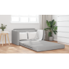 Sofá Cama de Chão 2-em-1 Cinzento-claro 124x71x78 cm Tecido 4