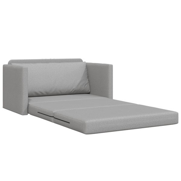 Sofá Cama de Piso 2 en 1 Gris Claro 124x71x78 cm Tela de M 5