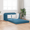 Sofá de Piso Cama 2 en 1 Azul 124x204x61 cm Terciopelo 1