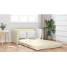 Sofá-camas 2-em-1 Creme 124x71x78 cm Couro Sintético 4