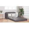 Sofá Cama 2 em 1 Cinza 124x71x78 cm Couro Artificial 4