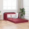 Sofá Chão Cama 2 em 1 Vinho Vermelho 124x71x78 cm Couro Sintético 1