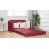 Sofá de Suelo Cama 2-en-1 Rojo Vino 124x71x78 cm Cuero Artificial 4