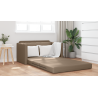 Sofá Cama 2 em 1 Cappuccino 124x71x78 cm Couro Sintético 4