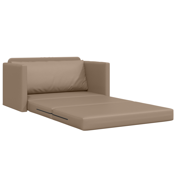 Sofá Cama 2 em 1 Cappuccino 124x71x78 cm Couro Sintético M 5