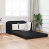 Sofá de Chão Cama 2 em 1 Preto 124x71x78 cm Couro Sintético 1