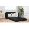 Sofá de Chão Cama 2 em 1 Preto 124x71x78 cm Couro Sintético 4