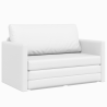 Sofá Cama de Suelo 2 en 1 Blanco 124x71x78 cm Cuero Sintético 2
