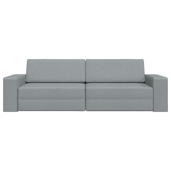 Sofá Cama de Piso 2 en 1 Gris Claro 245x150x60.5 cm Tela M 5