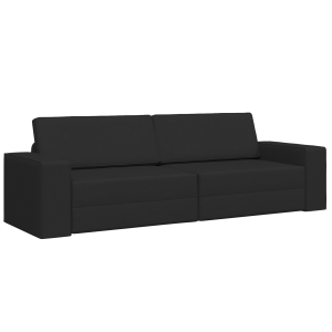 Sofá Cama 2 em 1 Preto 245x150x60.5 cm Tecido H