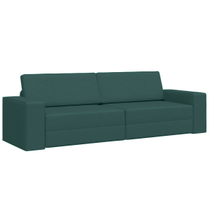 Sofá cama 2 en 1 Verde oscuro 245x150x60.5 cm de tela H