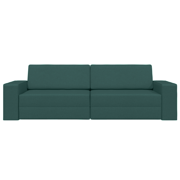 Sofá cama 2 en 1 Verde oscuro 245x150x60.5 cm de tela M 5