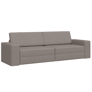 Sofá cama de suelo 2 en 1 taupe 245x150x60.5 cm tela H