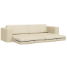 Sofá Cama 2-em-1 Creme 245x150x60.5 cm Tecido 4